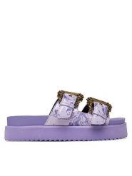 Versace Jeans Couture Klapki 80VA3SM1 ZS366 338 Fioletowy. Fioletowe klapki Versace Jeans Couture, bez wzorów, z jeansu, bez obcasa. Za 799.99 zł.