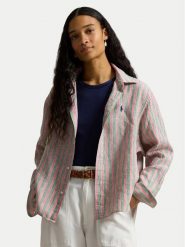 Polo Ralph Lauren Koszula 211935130501 Bordowy Relaxed Fit. Czerwone koszule Polo Ralph Lauren, l, bez wzorów, ze lnu, bez kołnierzyka, bez ramiączek. Za 819.99 zł.