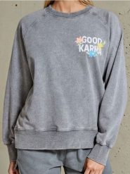 Bluza z nadrukiem - szary. Szare bluzy Sinsay, l, bez wzorów, bez kaptura. W wyprzedaży za 39.99 zł.