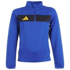 Adidas Tiro 25 Essentials junior - Bluza z zamkiem dla juniorów. Niebieskie bluzy Adidas, bez wzorów, z materiału, bez kaptura. Za 174.35 zł.