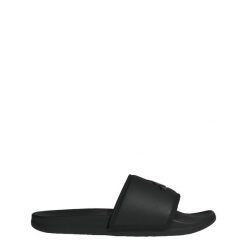 Klapki Adilette Komfort. Czarne klapki Adidas, bez wzorów, bez obcasa. Za 199.00 zł.