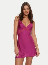 Hunkemöller Koszula nocna Nina 206648 Różowy Regular Fit. Czerwone koszule nocne Hunkemöller, xxl, bez wzorów, z syntetyku, bez ramiączek. Za 119.99 zł.