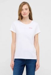 Damski T-Shirt Mustang Style Alma General White 1016748 2045. Białe t-shirty Mustang, xl, bez wzorów, bez kołnierzyka, bez ramiączek. Za 79.99 zł.