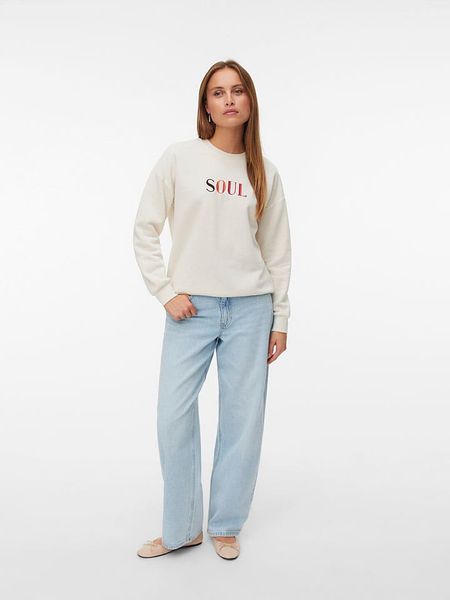 Vero Moda Bluza w kolorze kremowym rozmiar: M. Brązowe bluzy Vero Moda, m, bez wzorów, z materiału, bez kaptura. Za 83.22 zł.