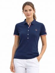 Geographical Norway Koszulka polo "Kryptonite" w kolorze granatowym rozmiar: S. Niebieskie bluzki Geographical Norway, s, bez wzorów, z bawełny, bez kołnierzyka, bez ramiączek. Za 86.99 zł.