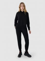 4F Spodnie dresowe joggery damskie - czarne M. Czarne spodnie materiałowe 4f, na co dzień, l, bez wzorów, z bawełny. Za 129.99 zł.