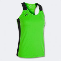 Tank top do biegania damski Joma Record II. Czarne topy Joma, xs, bez wzorów, bez kołnierzyka, bez ramiączek. Za 49.99 zł.