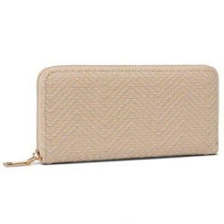 ACCCESSORIES 1W1-050-SS20 Beżowy. Brązowe portfele ACCCESSORIES, bez wzorów, z materiału. Za 49.99 zł.