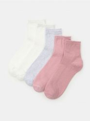Skarpetki z wykończeniem falbankowym 5 pack - wielobarwny. Skarpety Sinsay, bez wzorów. Za 15.99 zł.