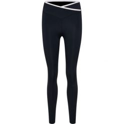 Damskie legginsy z wysokim stanem Hummel Wrap. Czarne legginsy Hummel, bez wzorów, z podwyższonym stanem. Za 279.50 zł.