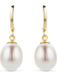 Revoni Złote kolczyki-wkrętki z perłami rozmiar: onesize. Żółte kolczyki Revoni, z perłą, złote. Za 723.07 zł.