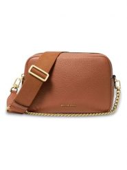 Michael Kors Skórzana torebka w kolorze jasnobrązowym - 19 x 12 x 8 cm rozmiar: onesize. Brązowe torby na ramię Michael Kors, bez wzorów, z materiału, na ramię, bez dodatków. Za 519.95 zł.