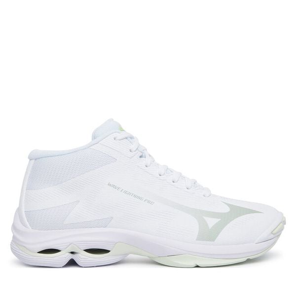 Buty halowe Mizuno. Białe obuwie sportowe Mizuno, bez zapięcia, mizuno wave. Za 559.99 zł.