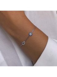 Les Petites Précieuses Srebrna bransoletka z elementem ozdobnym rozmiar: onesize. Szare bransoletki Les Petites Précieuses, z cyrkonią, srebrne. Za 118.28 zł.