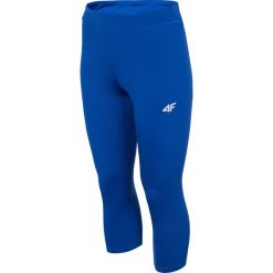Legginsy treningowe damskie SPDF301 - kobalt. Legginsy 4f, s, bez wzorów, z materiału. W wyprzedaży za 29.99 zł.