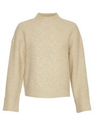 MOSS COPENHAGEN Sweter "Chastine Peggy" w kolorze beżowym rozmiar: M/L. Brązowe swetry Moss Copenhagen, l, bez wzorów, z wełny, bez ramiączek. Za 145.94 zł.