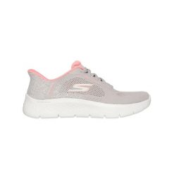 Kapcie SKECHERS GO WALK FLEX SAFIYA Beżowy. Szare obuwie domowe Skechers, bez wzorów, z tkaniny, bez zapięcia. Za 386.63 zł.