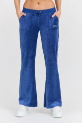 JUICY COUTURE Damskie niebieskie spodnie Heritage Crown Caisa Low Rise Pant, Rozmiar S. Niebieskie spodnie dresowe Juicy Couture, s, bez wzorów, z bawełny. W wyprzedaży za 379.99 zł.