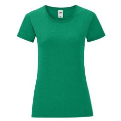Koszulka Damska Iconic Heather T-shirt. Zielone t-shirty FRUIT OF THE LOOM, xl, bez wzorów, bez kołnierzyka, bez ramiączek. Za 37.99 zł.