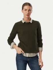 Barbour Sweter Pendle LKN1075OL75 Zielony ciemny Regular Fit. Zielone swetry Barbour, bez wzorów, z wełny, bez ramiączek. Za 549.99 zł.