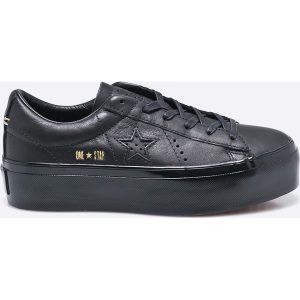 Converse - Tenisówki One Star Platform. Czarne trampki Converse, bez wzorów, z gumy, bez zapięcia. W wyprzedaży za 219.90 zł.