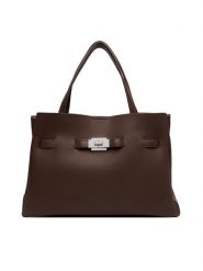 DKNY Torebka R52DAK43 Brązowy. Brązowe shopper DKNY, bez wzorów, ze skóry, bez dodatków. Za 789.99 zł.