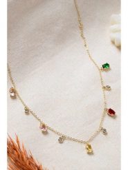 Lodie Silver Pozłacany naszyjnik z zawieszkami rozmiar: onesize. Szare naszyjniki Lodie Silver, z cyrkonią, metalowe. Za 43.99 zł.