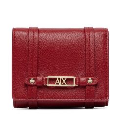 Portfel Armani Exchange. Czerwone portfele Armani Exchange, bez wzorów. Za 329.99 zł.