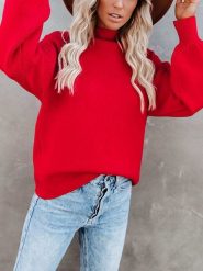 Milan Kiss Sweter w kolorze czerwonym rozmiar: M. Czerwone swetry Milan Kiss, m, bez wzorów, bez ramiączek. Za 130.99 zł.