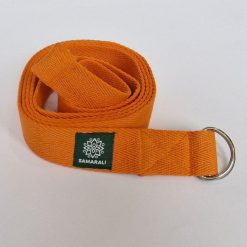 Pasek do jogi z bawełny organicznej Samarali. Brązowe paski SAMARALI, bez wzorów, z bawełny, sportowe. Za 99.00 zł.