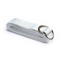 Pasek do jogi Yogi Yogini - biały. Białe paski YOGI & YOGINI, bez wzorów, sportowe. W wyprzedaży za 14.90 zł.