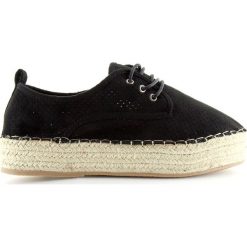 Espadryle damskie czarne LL-118 Black. Czarne espadryle ButyModne, bez wzorów, bez obcasa, bez zapięcia. W wyprzedaży za 96.80 zł.