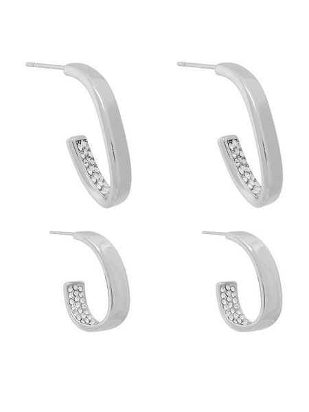 Guess Kolczyki JUBE06 434JW Srebrny. Szare kolczyki Guess, srebrne. Za 299.99 zł.