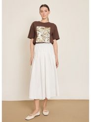 BGN Spódnica w kolorze kremowym rozmiar: 36. Brązowe spódnice BGN, na imprezę, bez wzorów, midi. Za 121.99 zł.