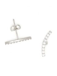 OR ÉCLAT Złote kolczyki-wkrętki z cyrkoniami rozmiar: onesize. Szare kolczyki OR ÉCLAT, z cyrkonią, złote. Za 434.99 zł.