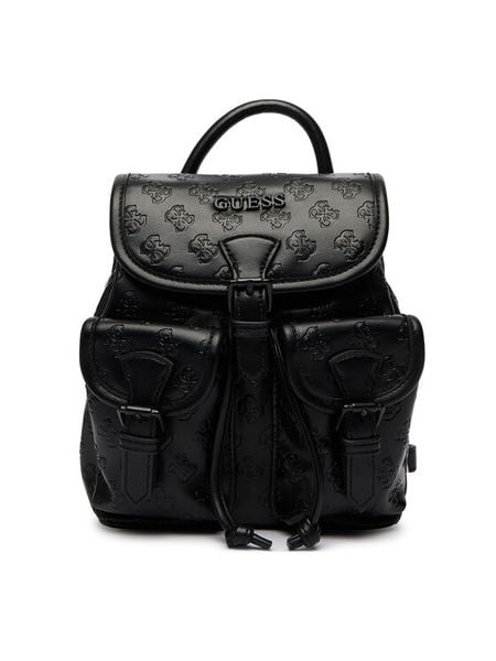 Guess Plecak V6GZ05 W2120 Czarny. Czarne plecaki Guess, z aplikacjami, ze skóry. Za 219.99 zł.