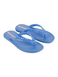 Ipanema Japonki w kolorze niebieskim rozmiar: 40. Niebieskie klapki Ipanema, bez wzorów, z tworzywa sztucznego, z otwartym noskiem, bez obcasa. Za 61.60 zł.