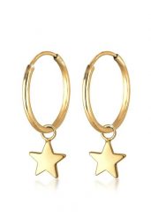 Elli Creolen Hänger Sterne Astro 925er Sterling Silber Kolczyki koła 1 ct Damski. Kolczyki Elli, srebrne. Za 238.99 zł.