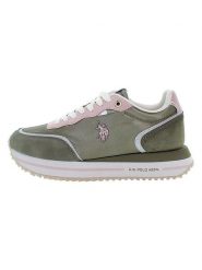 U.S. Polo Assn. Sneakersy w kolorze oliwkowo-jasnoróżowym rozmiar: 39. Brązowe trampki U.S. Polo Assn., bez wzorów, bez zapięcia. Za 197.17 zł.
