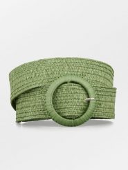 Becksöndergaard Pasek "Zia" w kolorze zielonym rozmiar: onesize. Zielone paski Becksöndergaard, bez wzorów, z materiału. Za 43.99 zł.