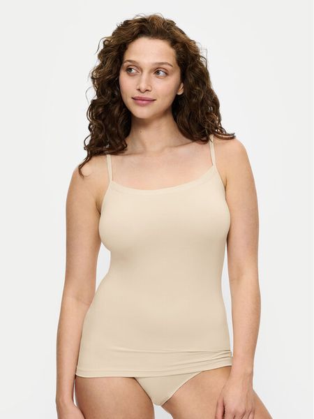 Triumph Top Sense Of Modal 10224795 Écru Slim Fit. Topy Triumph, xs, bez wzorów, z syntetyku, bez kołnierzyka, bez ramiączek. Za 49.99 zł.