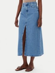 Calvin Klein Jeans Spódnica jeansowa J20J225192 Niebieski Regular Fit. Niebieskie spódnice Calvin Klein Jeans, bez wzorów, z bawełny. Za 399.99 zł.