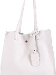 Lia Biassoni Skórzana torebka "Busento" w kolorze białym - 34 x 28 x 12 cm rozmiar: onesize. Białe torby na ramię Lia Biassoni, bez wzorów, z materiału, na ramię, bez dodatków. Za 250.35 zł.