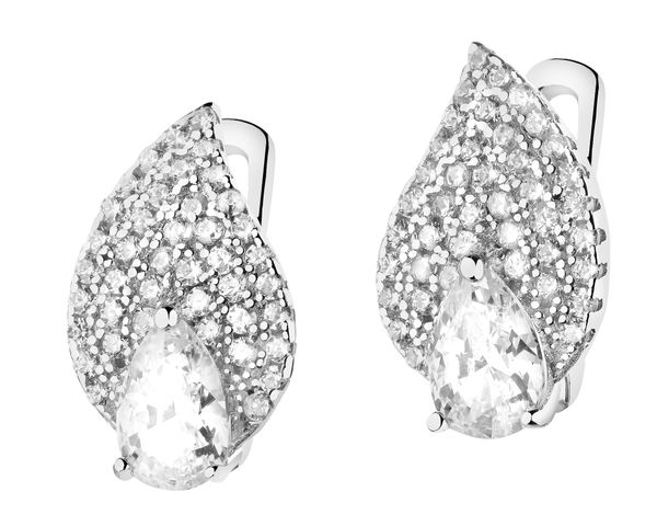 Kolczyki srebrne z cyrkoniami. Szare kolczyki Apart, z cyrkonią, srebrne. Za 229.00 zł.