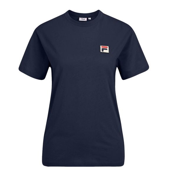 Koszulka damska FILA Liebstadt. Niebieskie bluzki Fila, xs, bez wzorów, casualowe, bez kołnierzyka, bez ramiączek. Za 59.99 zł.