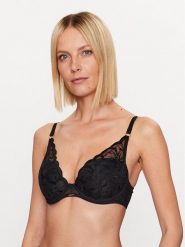Chantelle Biustonosz z fiszbiną Fleurs C12M20 Czarny. Czarne biustonosze Chantelle, bez wzorów, z syntetyku. Za 439.99 zł.