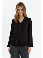 Stylove Bluzka w kolorze czarnym rozmiar: XL. Czarne bluzki Stylove, xl, bez wzorów, z wiskozy, bez kołnierzyka, bez ramiączek. Za 155.95 zł.