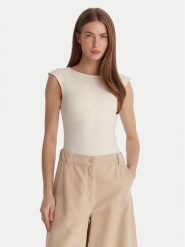 Marella Body Emme by Marella Vigile 2615941021 Kremowy Slim Fit. Białe body Marella, m, bez wzorów, z syntetyku. Za 224.99 zł.