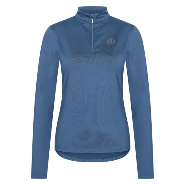 Damska koszulka do jazdy konnej Imperial Riding Amy. Niebieskie bluzki IMPERIAL RIDING, bez wzorów, sportowe, bez kołnierzyka, bez ramiączek. Za 221.50 zł.