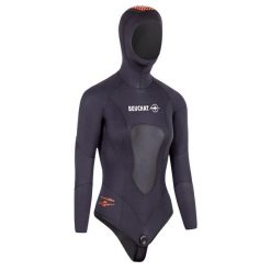 Damska bluza z kapturem do nurkowania Beuchat Athena 5 mm. Czarne bluzy BEUCHAT, xl, bez wzorów, z kapturem. W wyprzedaży za 584.00 zł.